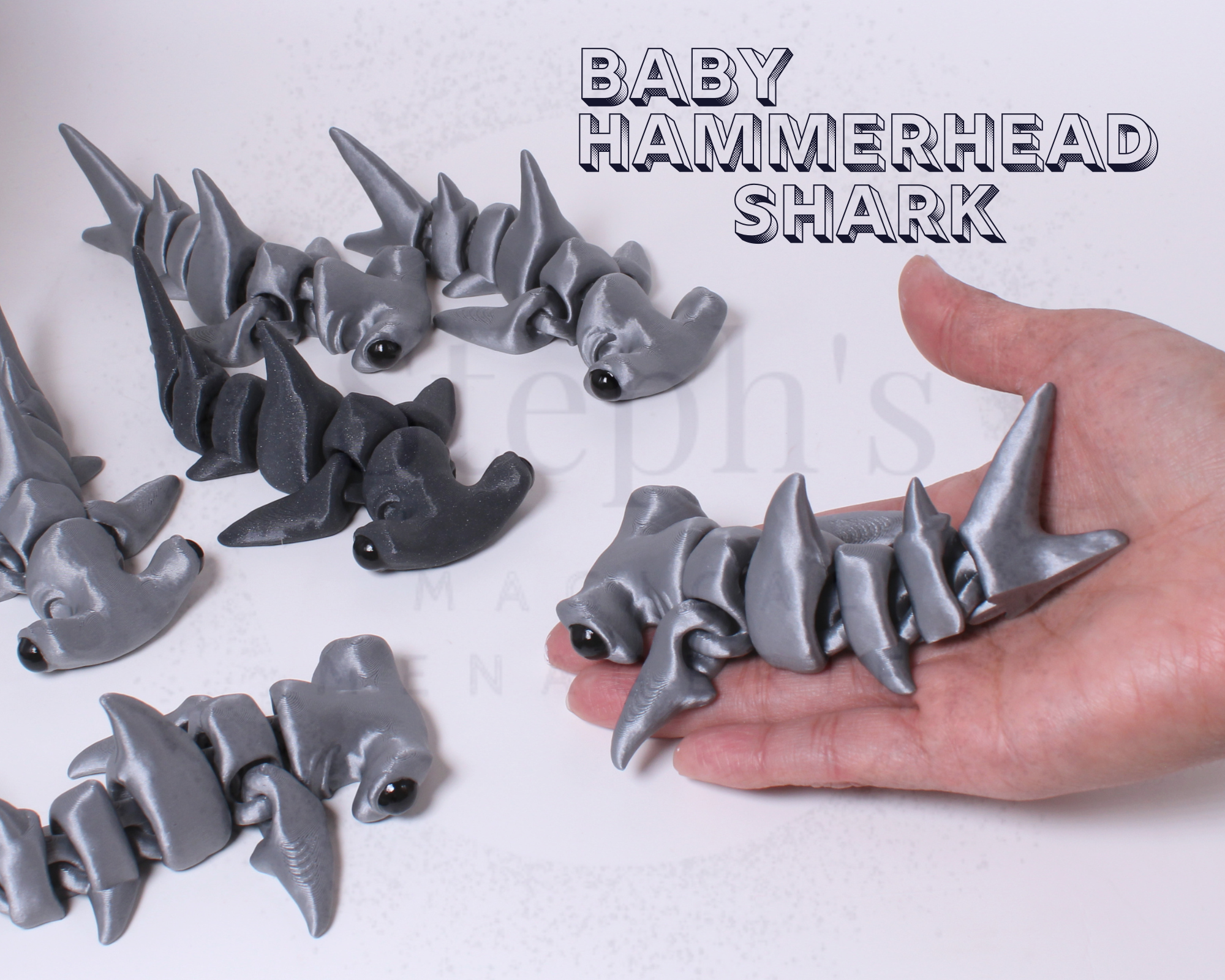 Baby Hammerhead Shark - Cute 6-Inch Ocean Companion with Glossy
