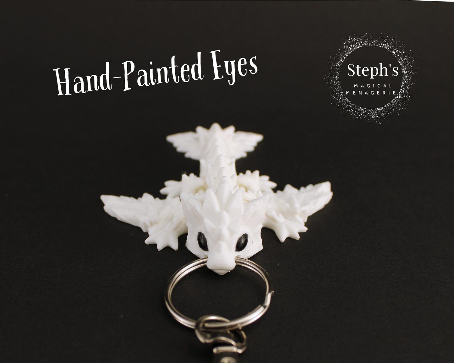 Tiny Crystal Dragon Keychain