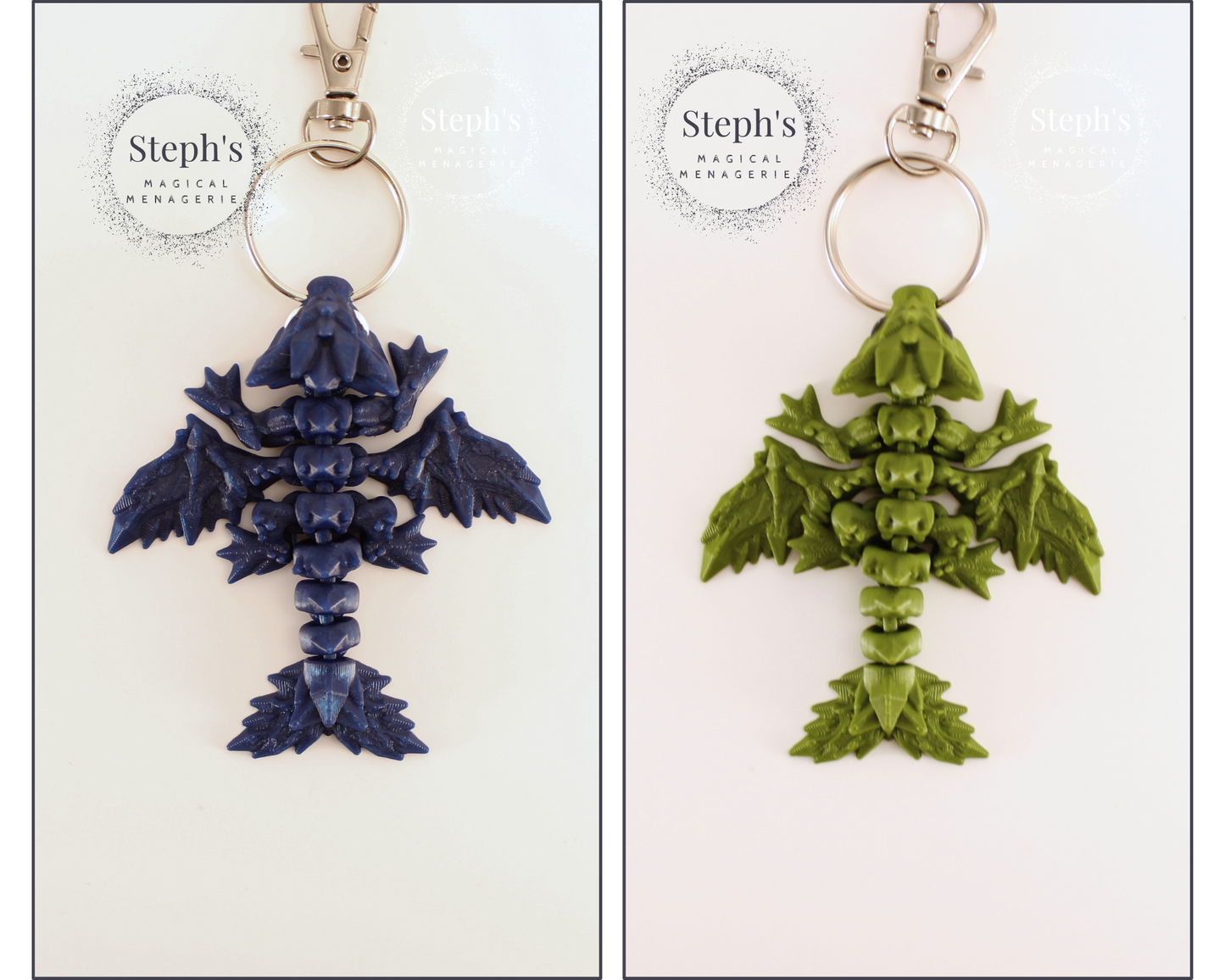 Tiny Crystal Dragon Keychain