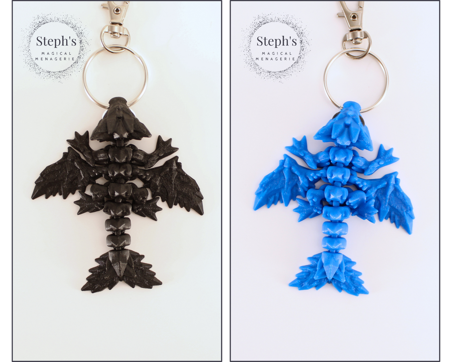 Tiny Crystal Dragon Keychain