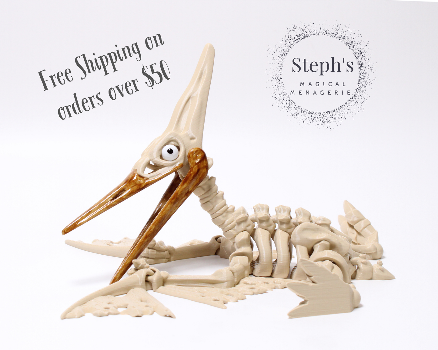 Pteranodon Skeleton (With Eyes)