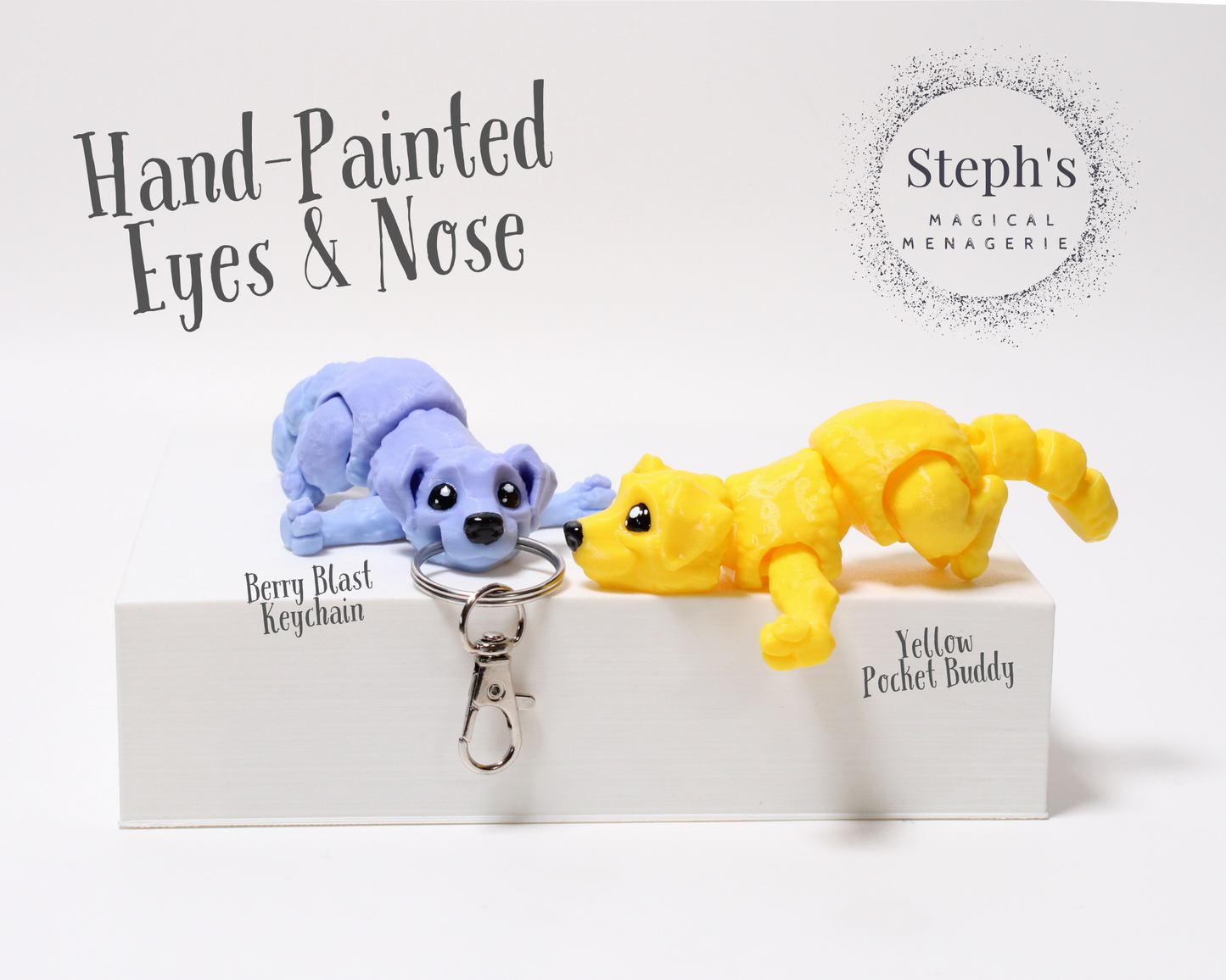Miniature Dog|Keychain or Pocket Buddy|Hand-Painted|Cute & Collectible